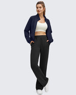 G4Free - Smoofit Modal Zip Up Mock Neck Pockets Sweatshirts -GF25M551AF-XS-GF25M551AA-S-GF25M551AB-M-GF25M551AC-L-GF25M551AD-XL