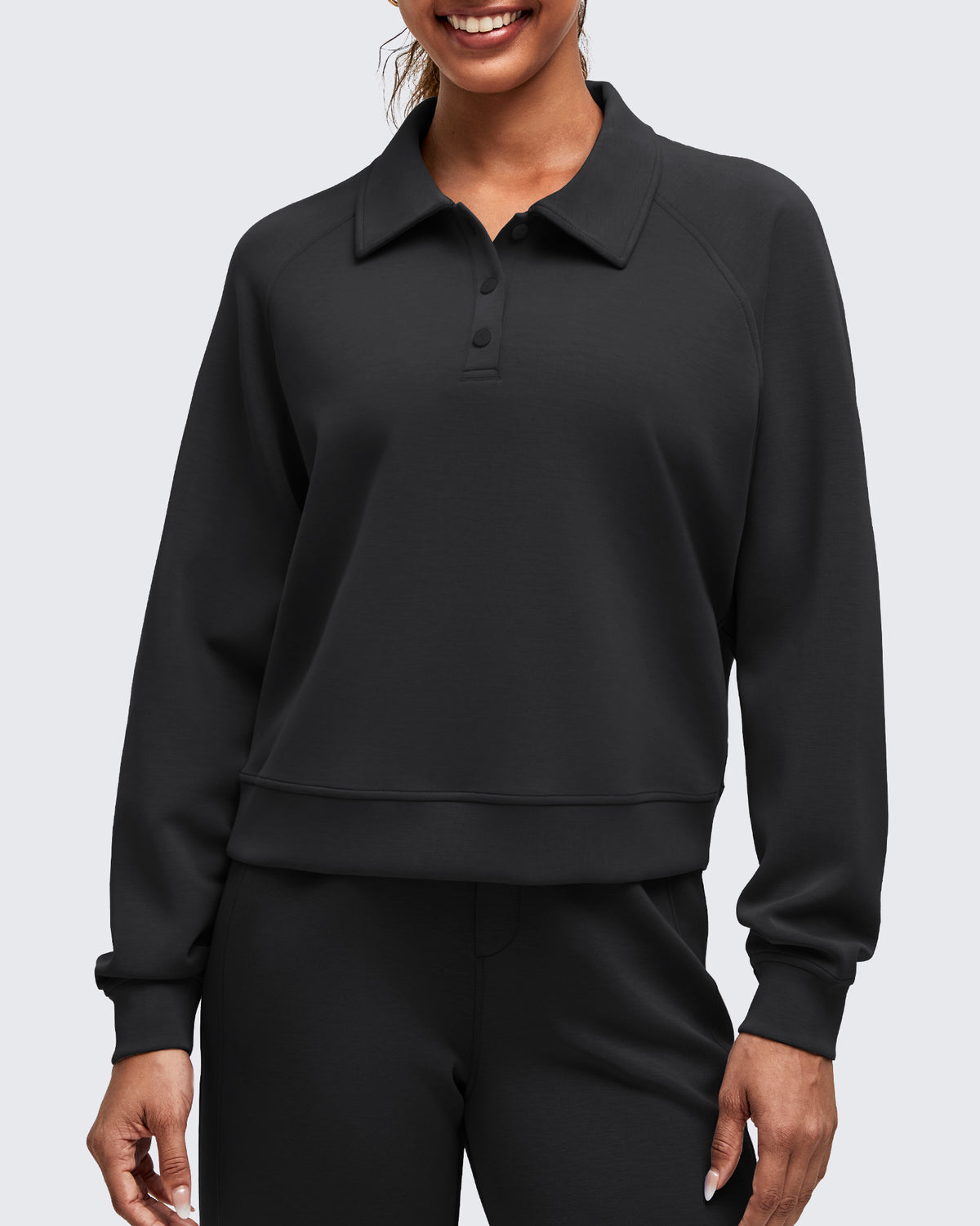 G4Free - Smoofit Polo Pullover Button Up Sweatshirts -GF25F540FF-XS