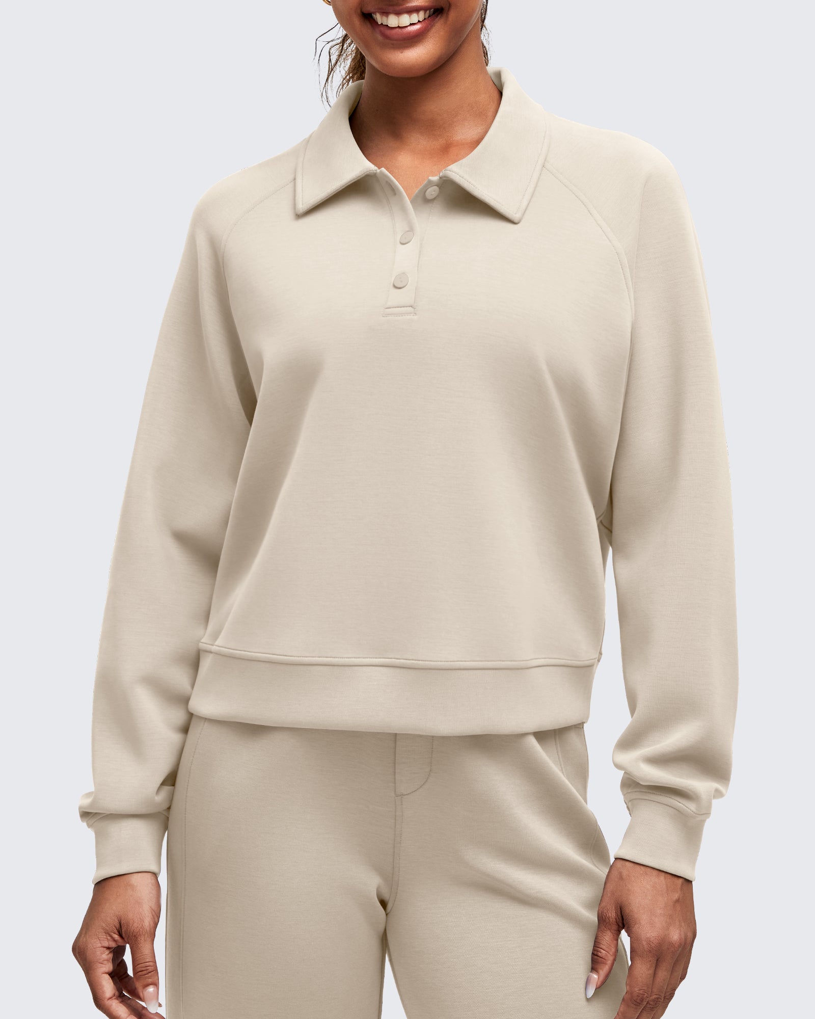 G4Free - Smoofit Polo Pullover Button Up Sweatshirts -GF25F540FF-XS-GF25F540FA-S-GF25F540FB-M-GF25F540FC-L-GF25F540FD-XL