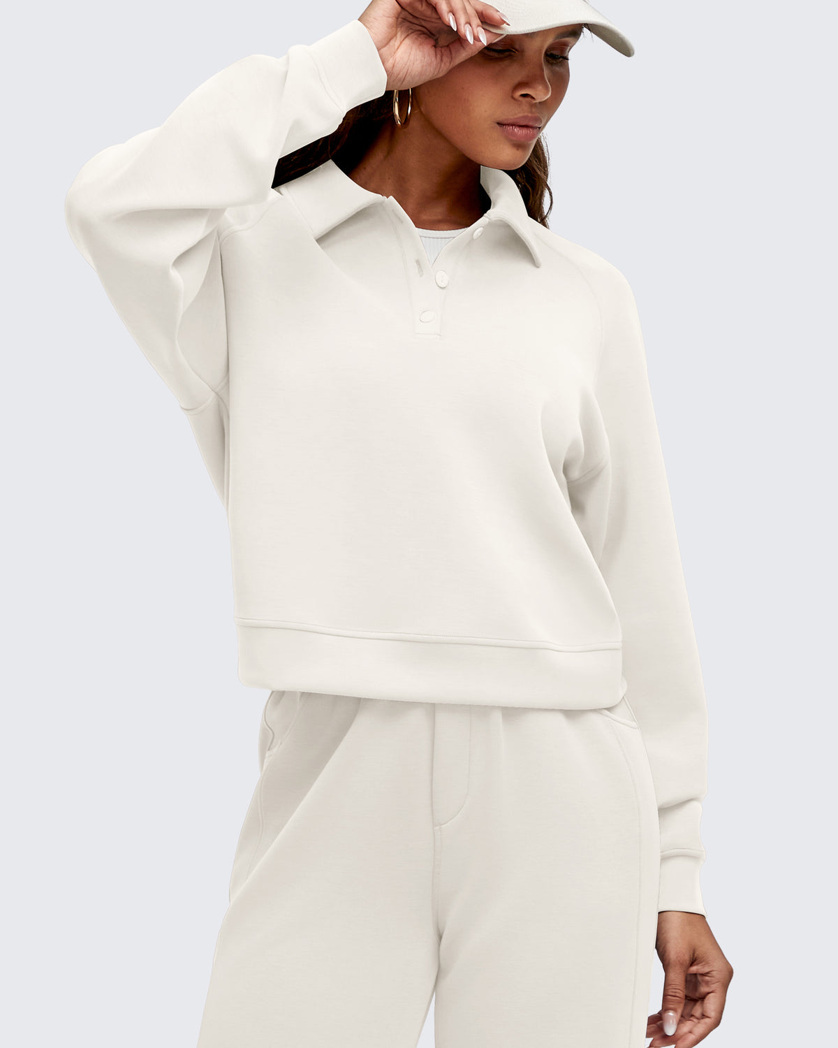 G4Free - Smoofit Polo Pullover Button Up Sweatshirts -GF25F540FF-XS-GF25F540FA-S-GF25F540FB-M-GF25F540FC-L-GF25F540FD-XL