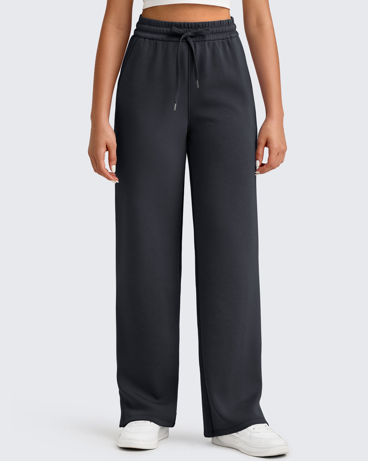 G4Free - Smoofit Side Slit Drawstring Loose Sweatpants -GF25J491AA-S-GF25J492AA-S-GF25J493AA-S-GF25J491AB-M-GF25J492AB-M