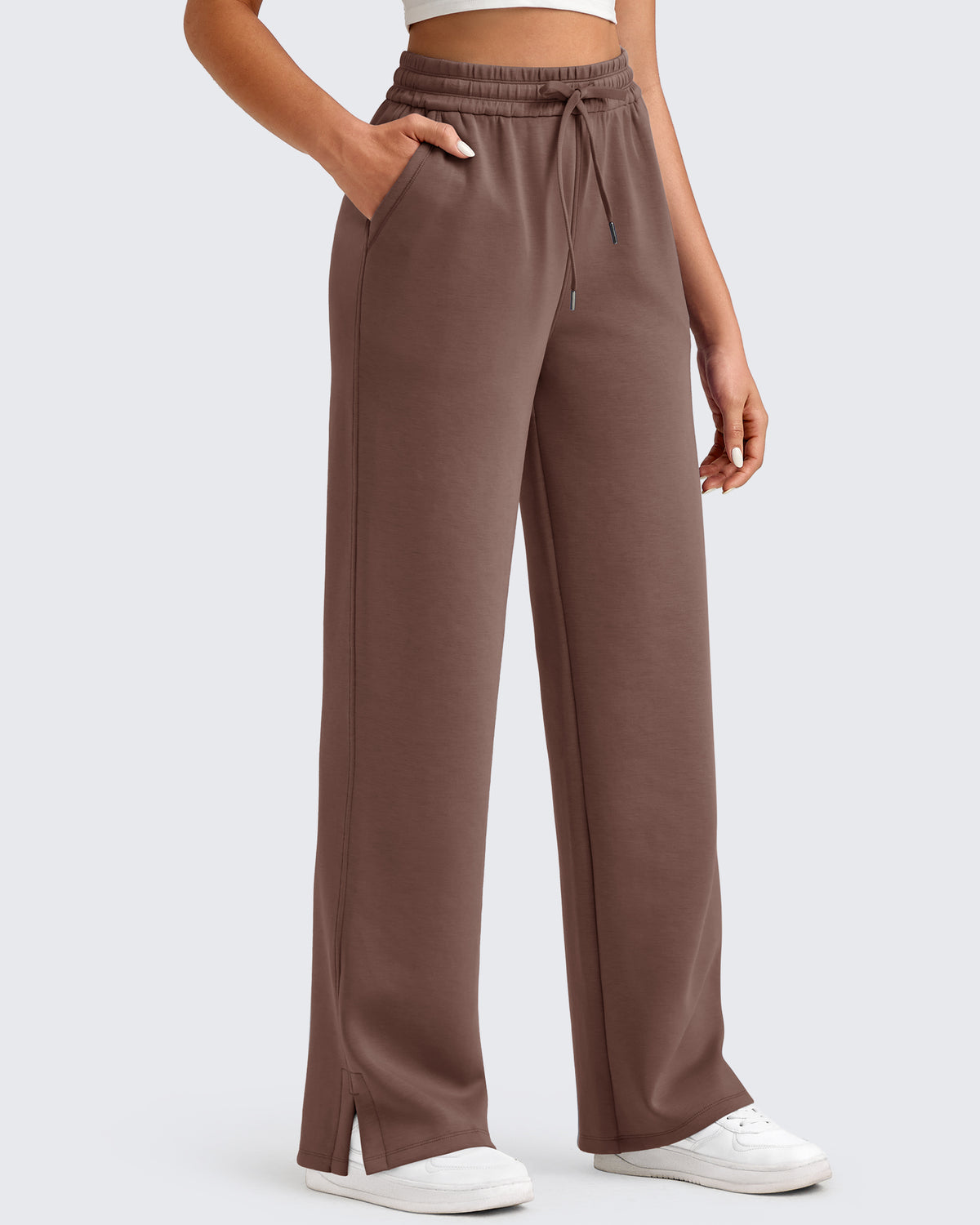 G4Free - Smoofit Side Slit Drawstring Loose Sweatpants -GF25J491AA-S-GF25J492AA-S-GF25J493AA-S-GF25J491AB-M-GF25J492AB-M