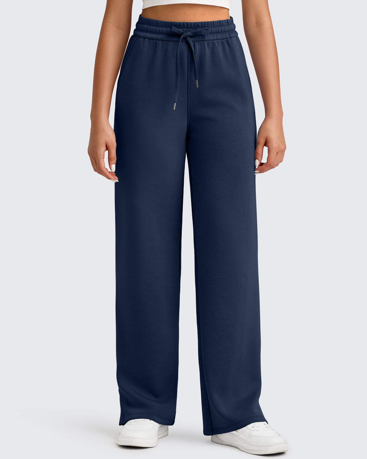 G4Free - Smoofit Side Slit Drawstring Loose Sweatpants -GF25J491AA-S-GF25J492AA-S-GF25J493AA-S-GF25J491AB-M-GF25J492AB-M