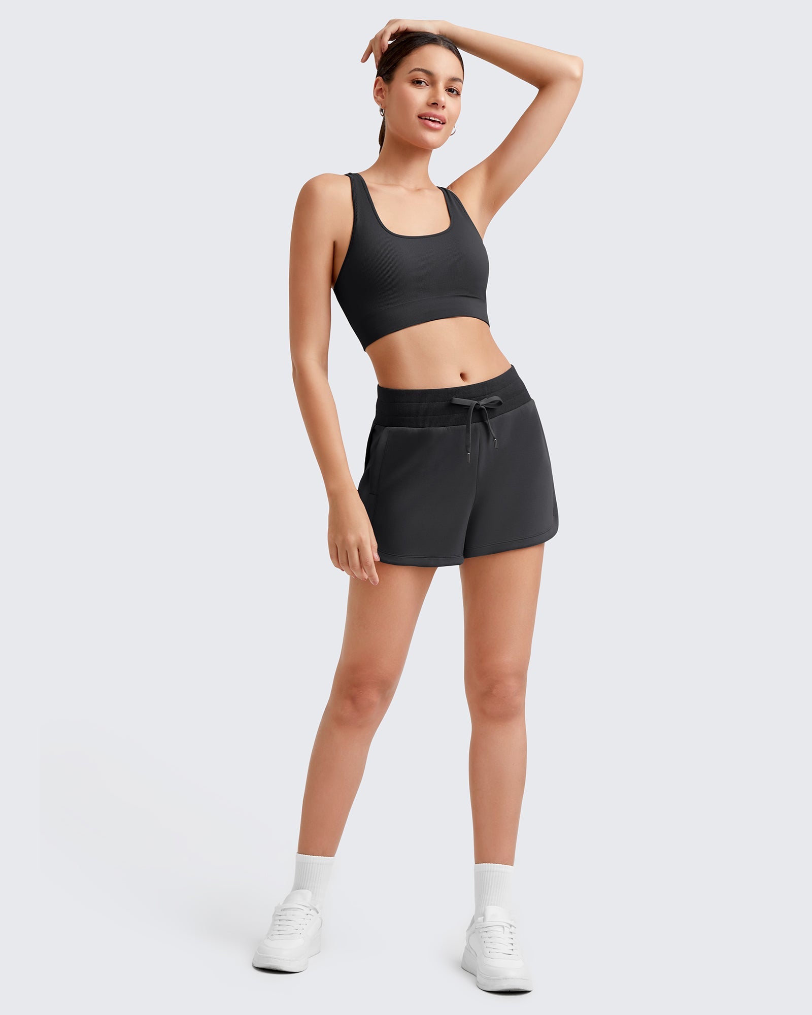 G4Free - Smoofit Side Slit Drawstring Sweat Shorts -GF25E341AA-S-GF25E341AB-M-GF25E341AC-L-GF25E341AD-XL-GF25E341AE-XXL