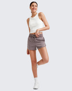 G4Free - Smoofit Side Slit Drawstring Sweat Shorts -GF25E341AA-S-GF25E341AB-M-GF25E341AC-L-GF25E341AD-XL-GF25E341AE-XXL