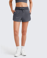 G4Free - Smoofit Side Slit Drawstring Sweat Shorts -GF25E341AA-S-GF25E341AB-M-GF25E341AC-L-GF25E341AD-XL-GF25E341AE-XXL