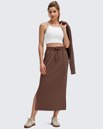 G4Free - Smoofit Side Slits Drawstring Long Skirts -GF25S465EA-S-GF25S465EB-M-GF25S465EC-L-GF25S465ED-XL-GF25S465EF-XS
