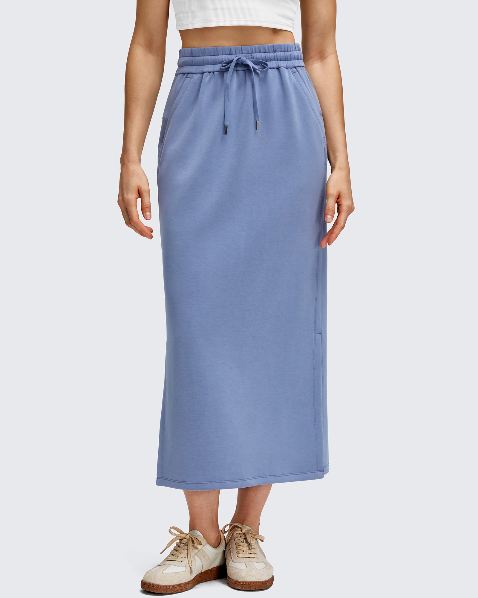 G4Free - Smoofit Side Slits Drawstring Long Skirts -GF25S465EA-S-GF25S465EB-M-GF25S465EC-L-GF25S465ED-XL-GF25S465EF-XS