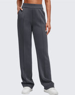 G4Free - Smoofit Straight Leg Elastic High Waist Dress Pants -GF25D584AA-S