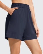 G4Free - Strowen Elastic Waist Wide Leg A Line Shorts 4'' -GF26E818A001F-XS-GF26E818A001A-S-GF26E818A001B-M-GF26E818A001C-L-GF26E818A001D-XL
