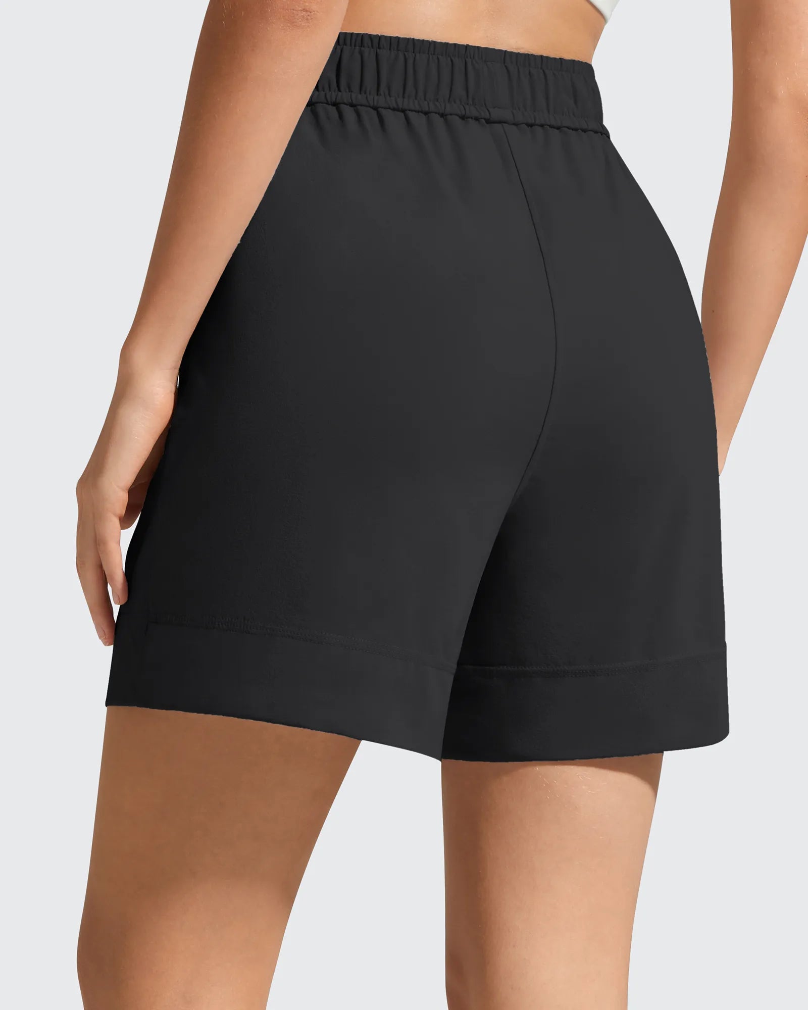 G4Free - Strowen Elastic Waist Wide Leg A Line Shorts 4'' -GF26E818A001F-XS-GF26E818A001A-S-GF26E818A001B-M-GF26E818A001C-L-GF26E818A001D-XL