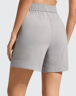 G4Free - Strowen Elastic Waist Wide Leg A Line Shorts 4'' -GF26E818A001F-XS-GF26E818A001A-S-GF26E818A001B-M-GF26E818A001C-L-GF26E818A001D-XL