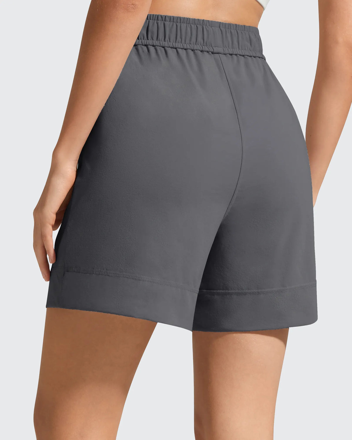 G4Free - Strowen Elastic Waist Wide Leg A Line Shorts 4'' -GF26E818A001F-XS-GF26E818A001A-S-GF26E818A001B-M-GF26E818A001C-L-GF26E818A001D-XL