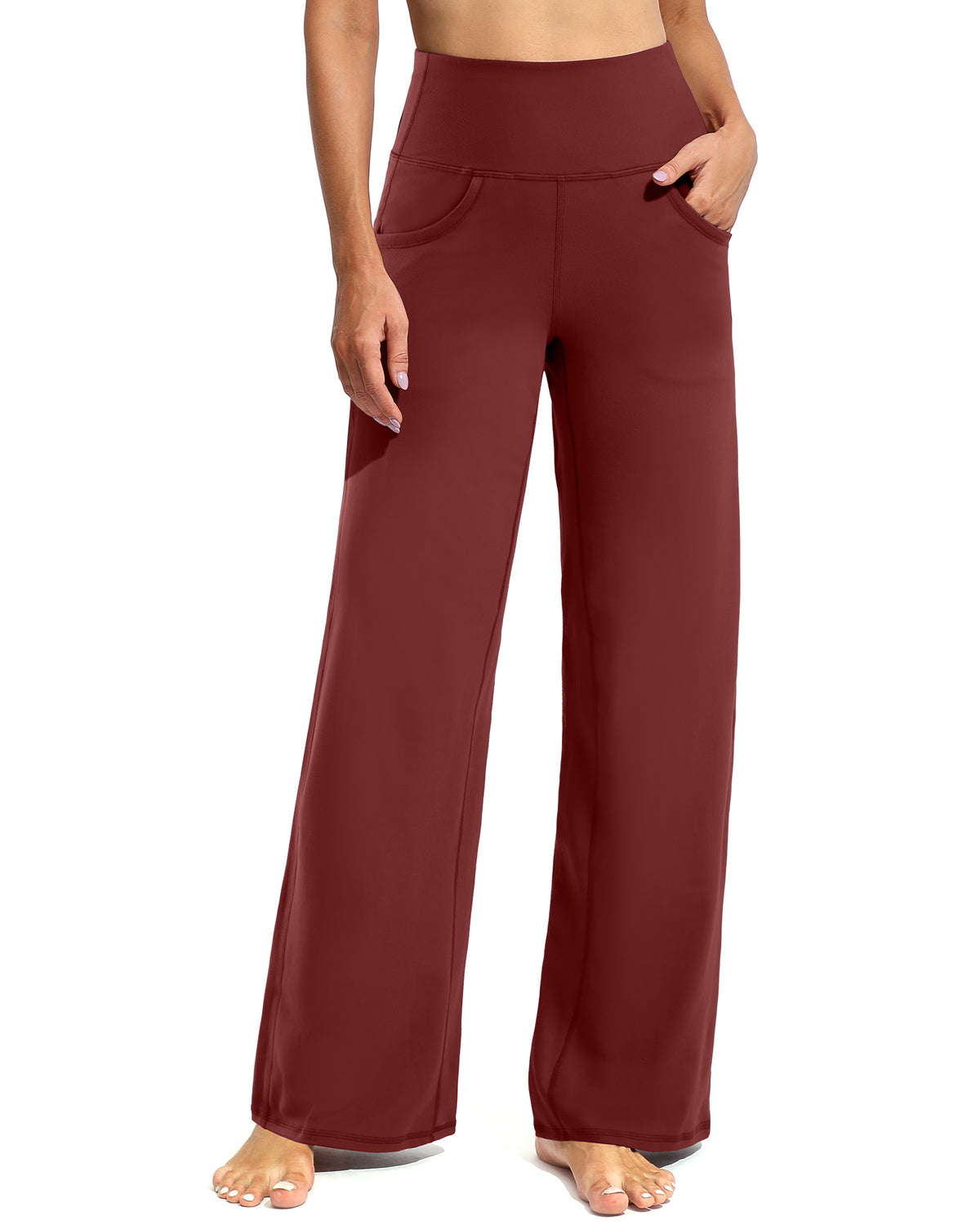 G4Free - Wide Leg Pants Woman Yoga Pants with Pockets Petite -PM23D151AA-S-PM23D151AB-M-PM23D151AC-L-PM23D151AD-XL-PM23D151AE-XXL