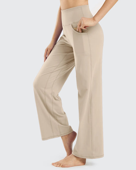 G4Free - Wide Leg Pants Woman Yoga Pants with Pockets Petite -PM23D151DA-S