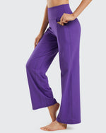G4Free - Wide Leg Pants Woman Yoga Pants with Pockets Regular -PM20D06AG-XS