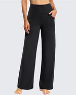 G4Free - Wide Leg Pants Woman Yoga Pants with Pockets Regular -PM20D06AG-XS-PM20D06AA-Black-S-PM20D06AB-Black-M-PM20D06AC-Black-L-PM20D06AD-Black-XL