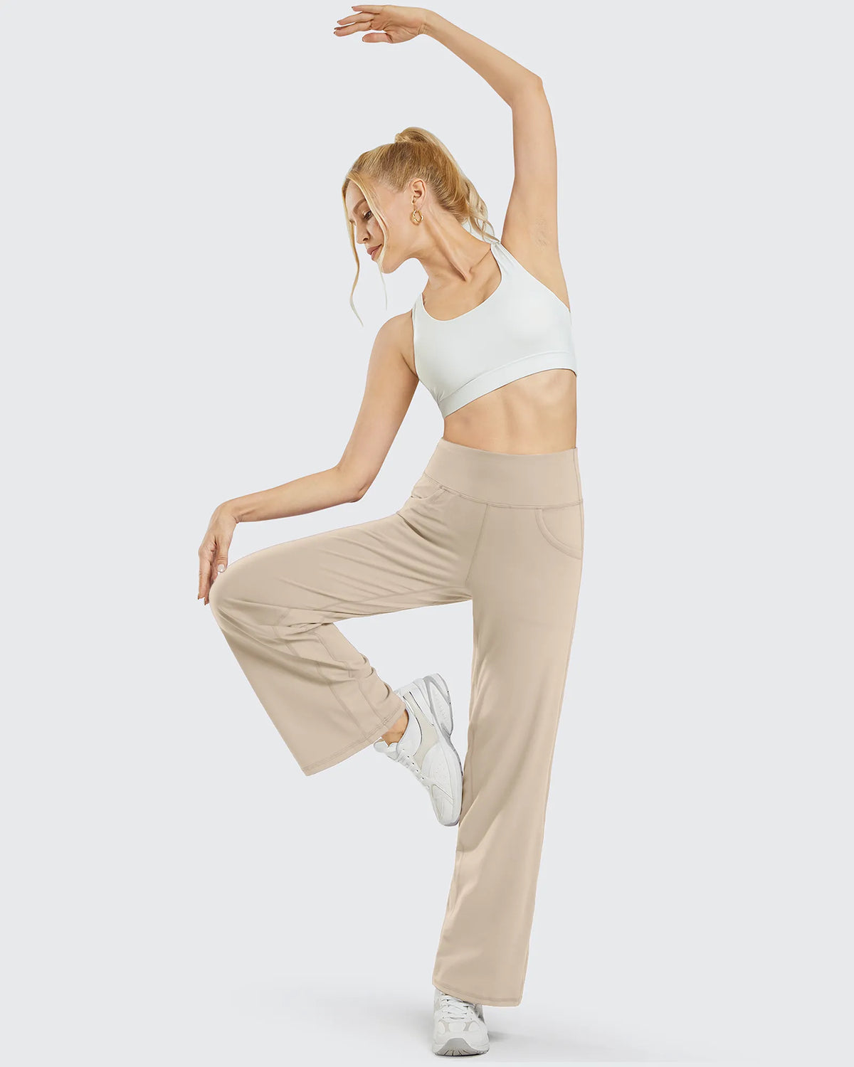 G4Free - Wide Leg Pants Woman Yoga Pants with Pockets Tall -PM23D152AA-S