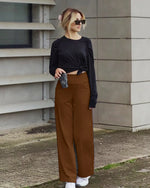 G4Free - Wide Leg Pants Woman Yoga Pants with Pockets Tall -PM23D152AA-S