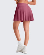 G4Free - Wrapped  Front Pleated Tennis A Line Skirts -GF25H410CA-S-GF25H410CB-M-GF25H410CC-L-GF25H410CD-XL-GF25H410CE-XXL