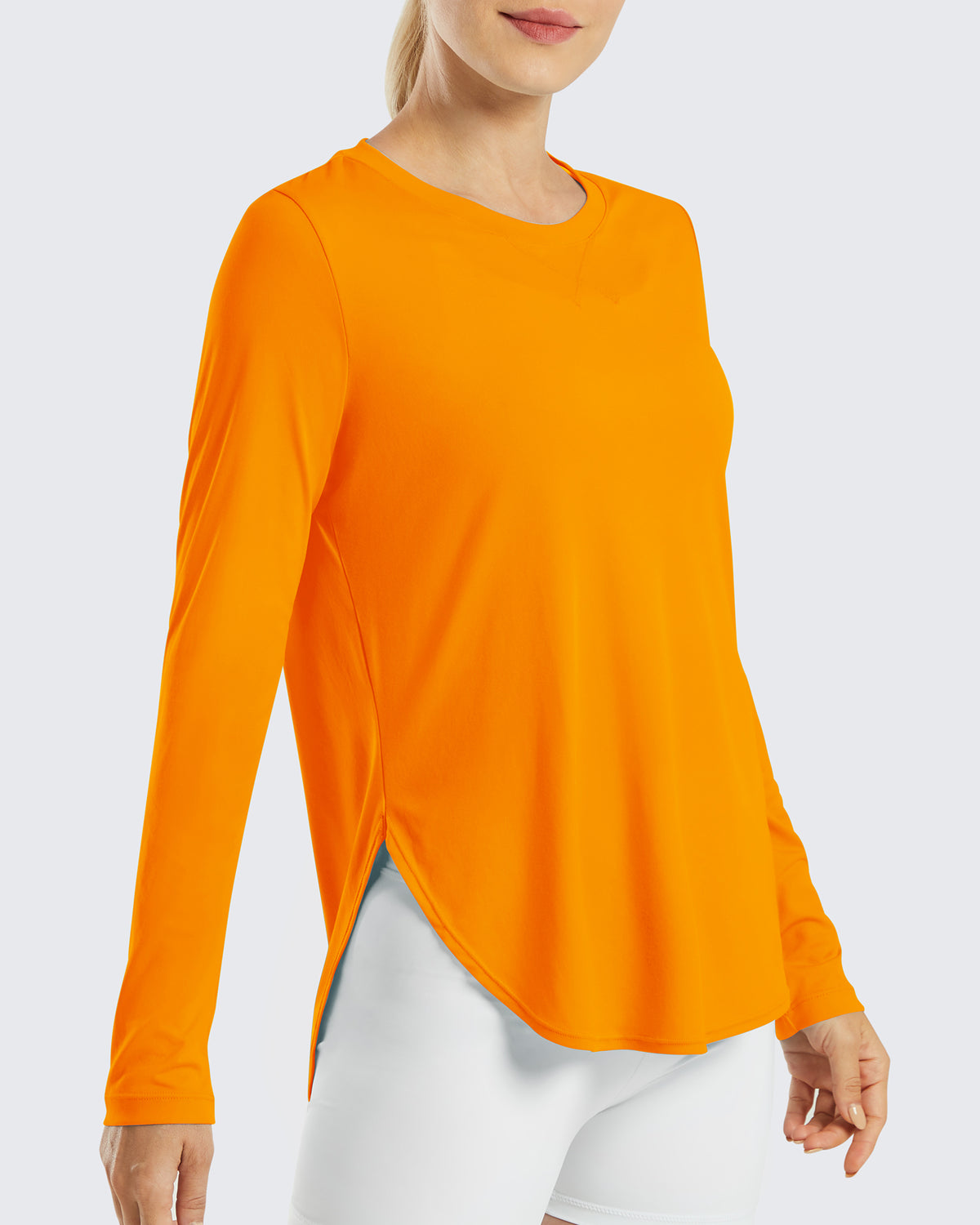 G4Free Activewear Scoop Neck UV Sun Workout Long Sleeve 