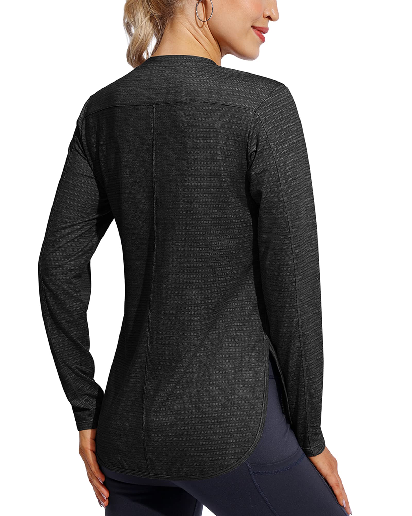 G4Free Activewear Quick Dry Scoop Neck UV Long Sleeve Workout Tops