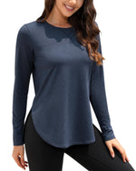 G4Free Activewear Sun Scoop Neck Long Sleeve UV Tunic Shirts