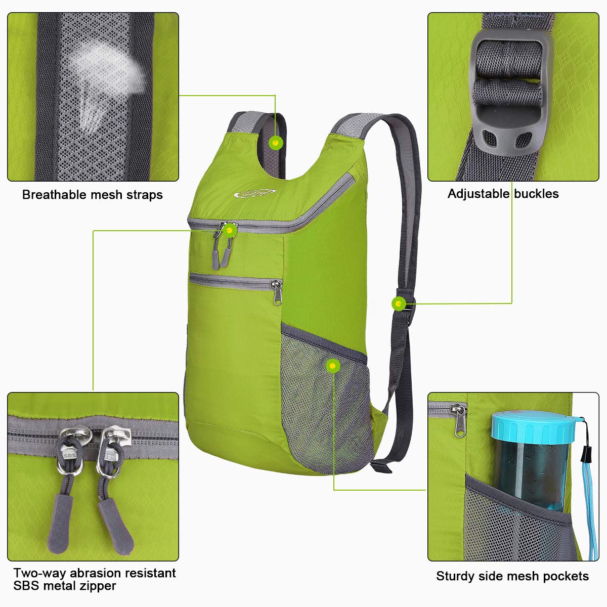 G4Free G4Free 11L Lightweight Hiking Backpack for Men And Women 