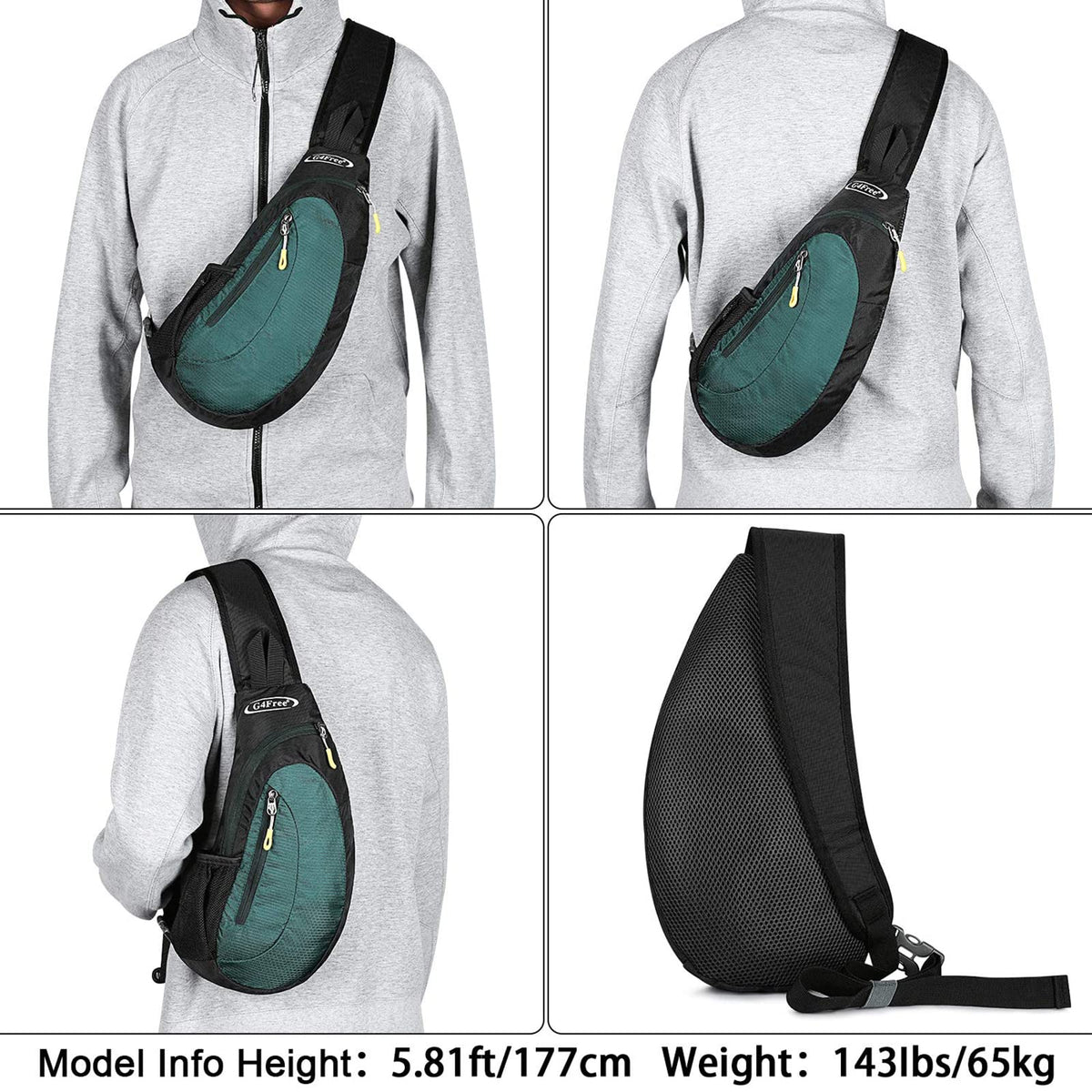 G4Free G4Free Sling Bags Men Shoulder Backpack Small Cross Body Chest Sling Backpack 