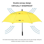 G4Free G4Free Automatic Open Golf Umbrella Double Canopy Vented Stick Umbrellas 