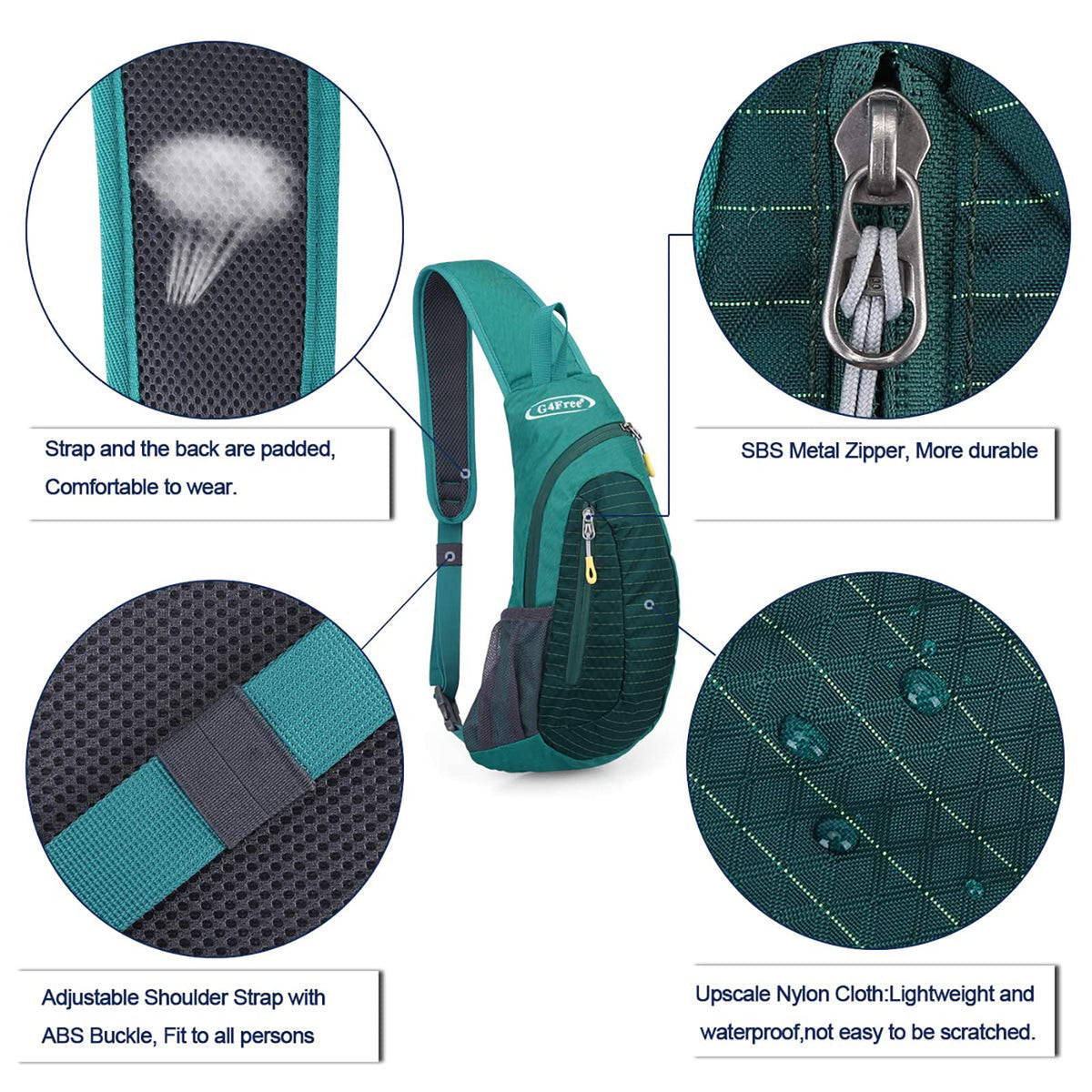 G4Free G4Free Sling Bags Men Shoulder Backpack Small Cross Body Chest Sling Backpack 