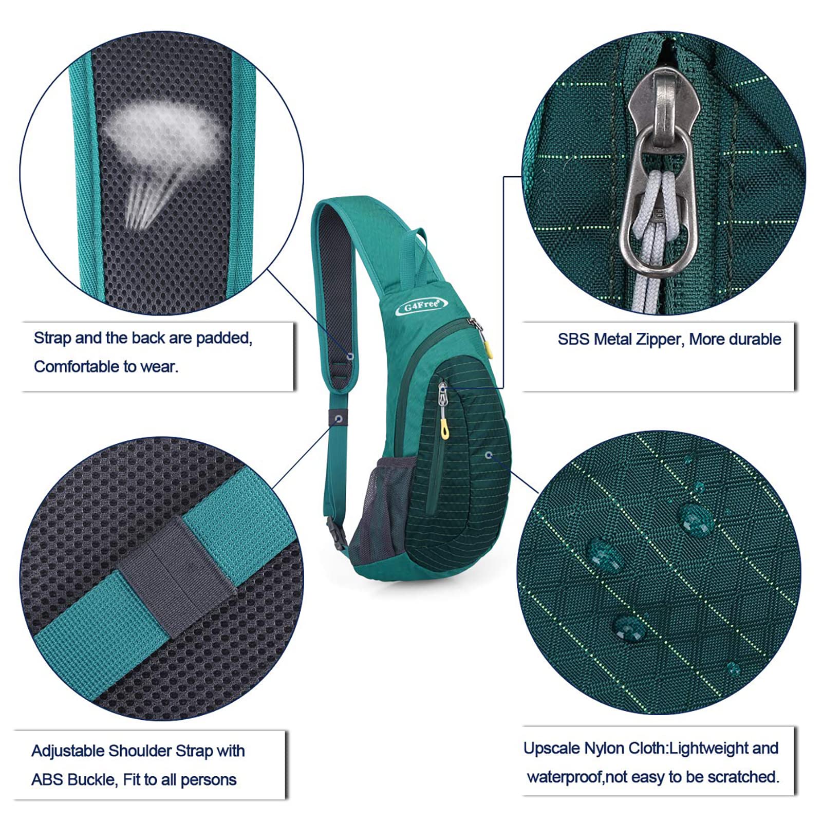 G4Free G4Free Sling Bags Men Shoulder Backpack Small Cross Body Chest Sling Backpack 