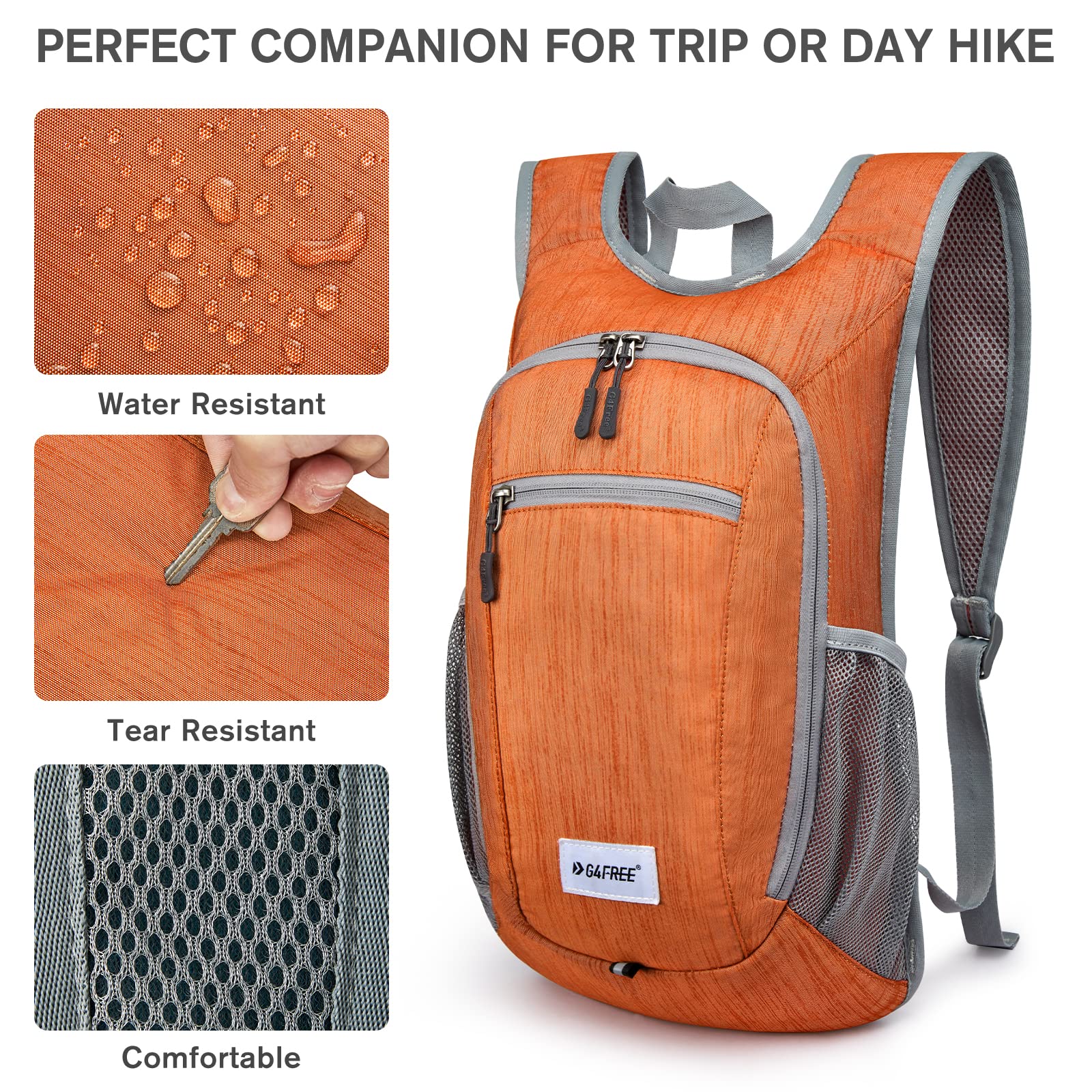 G4Free G4Free 10L/15L Lightweight Hiking Backpack 