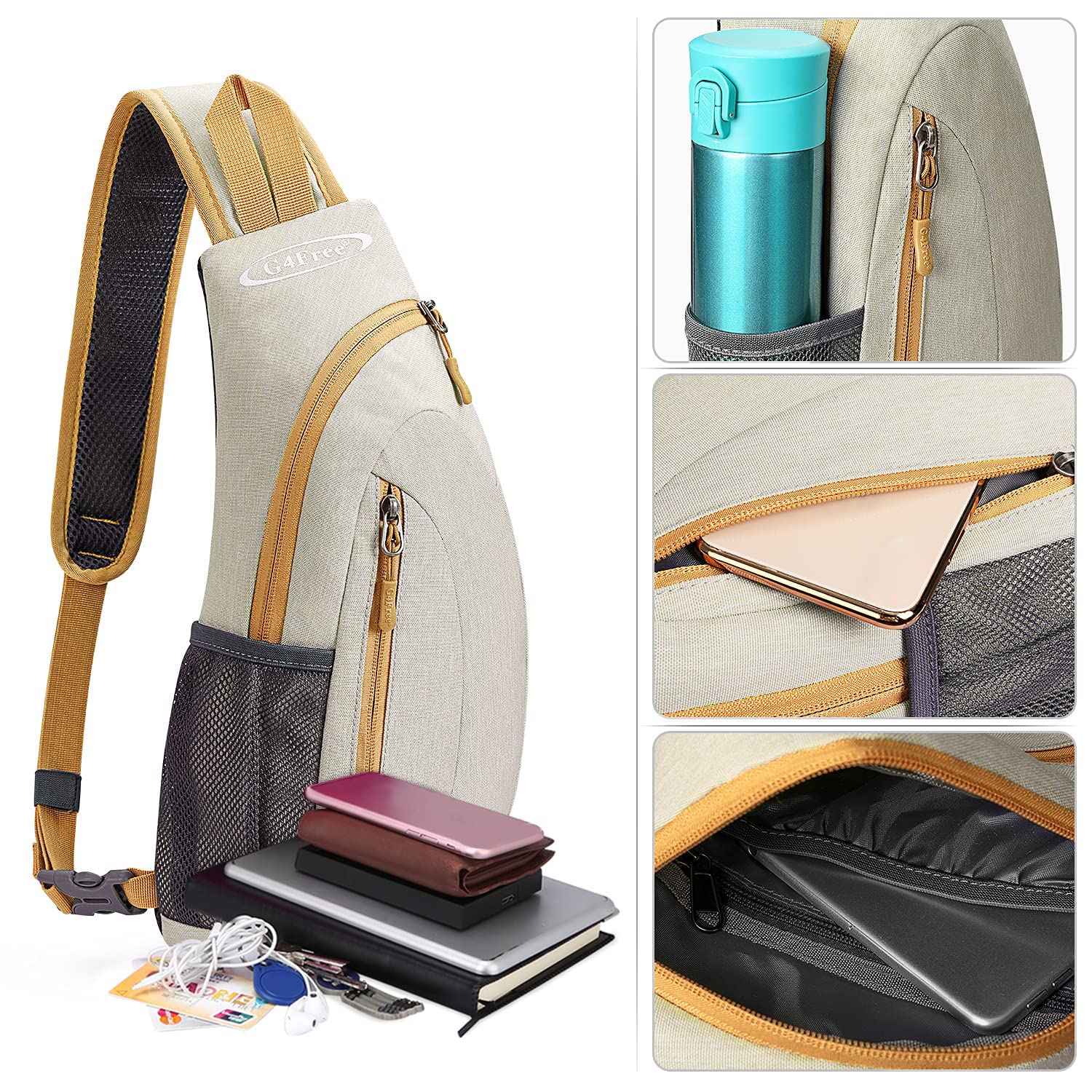 G4Free G4Free Sling Bags Men Shoulder Backpack Small Cross Body Chest Sling Backpack 