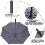 G4Free G4Free Automatic Open Golf Umbrella Double Canopy Vented Stick Umbrellas 