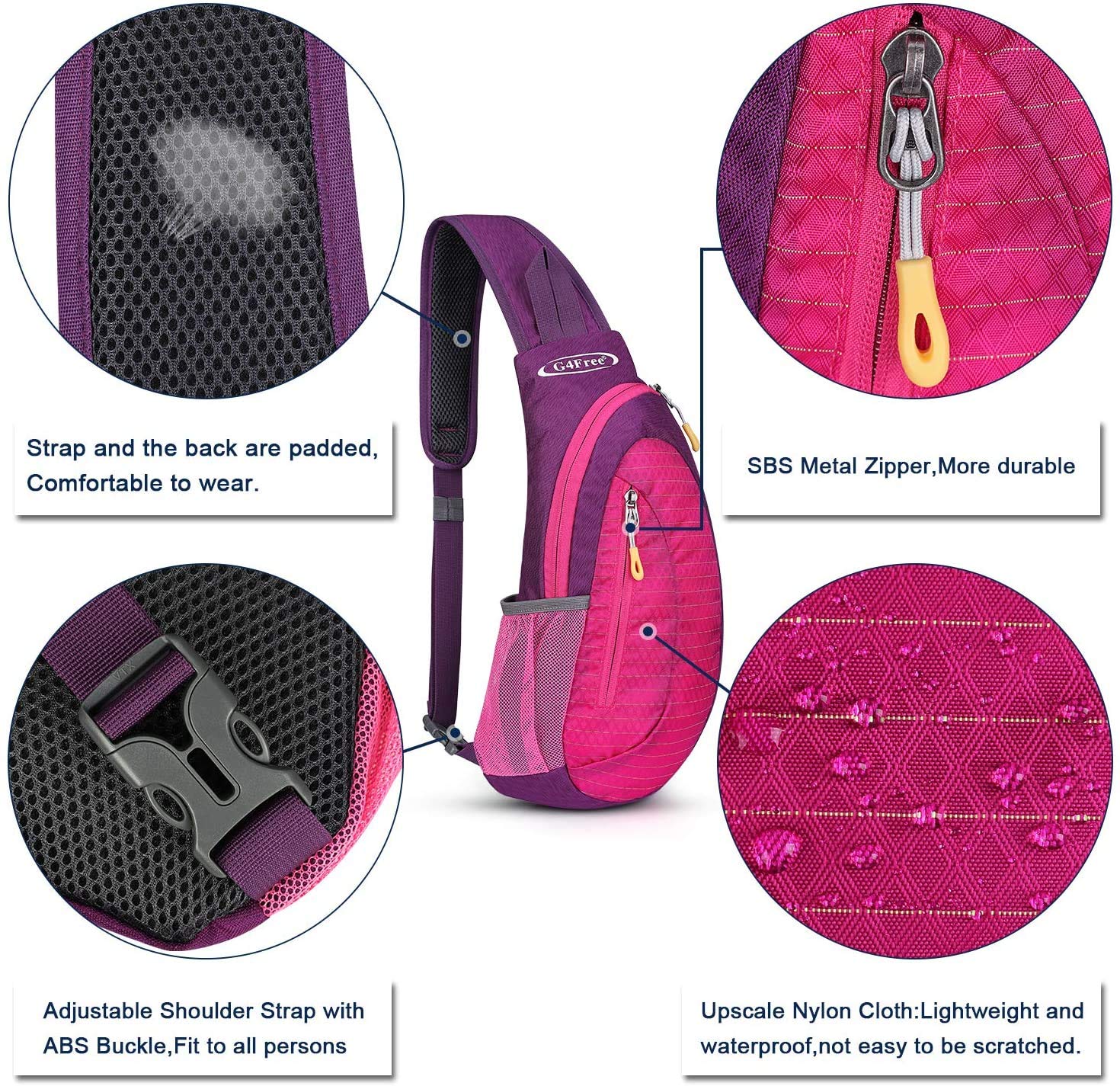 G4Free G4Free Sling Bags Men Shoulder Backpack Small Cross Body Chest Sling Backpack 