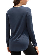 G4Free Activewear Sun Scoop Neck Long Sleeve UV Tunic Shirts