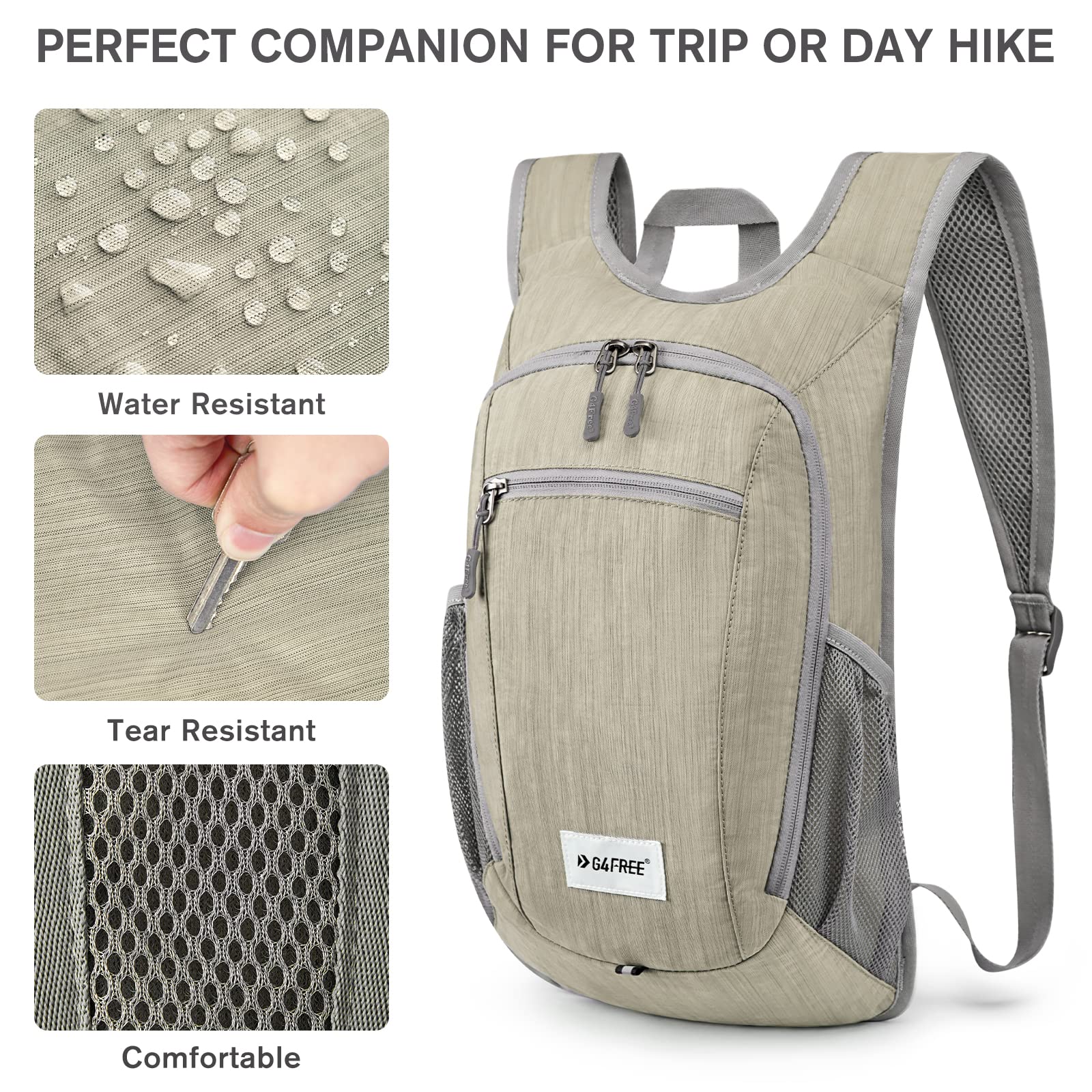 G4Free G4Free 10L/15L Lightweight Hiking Backpack 