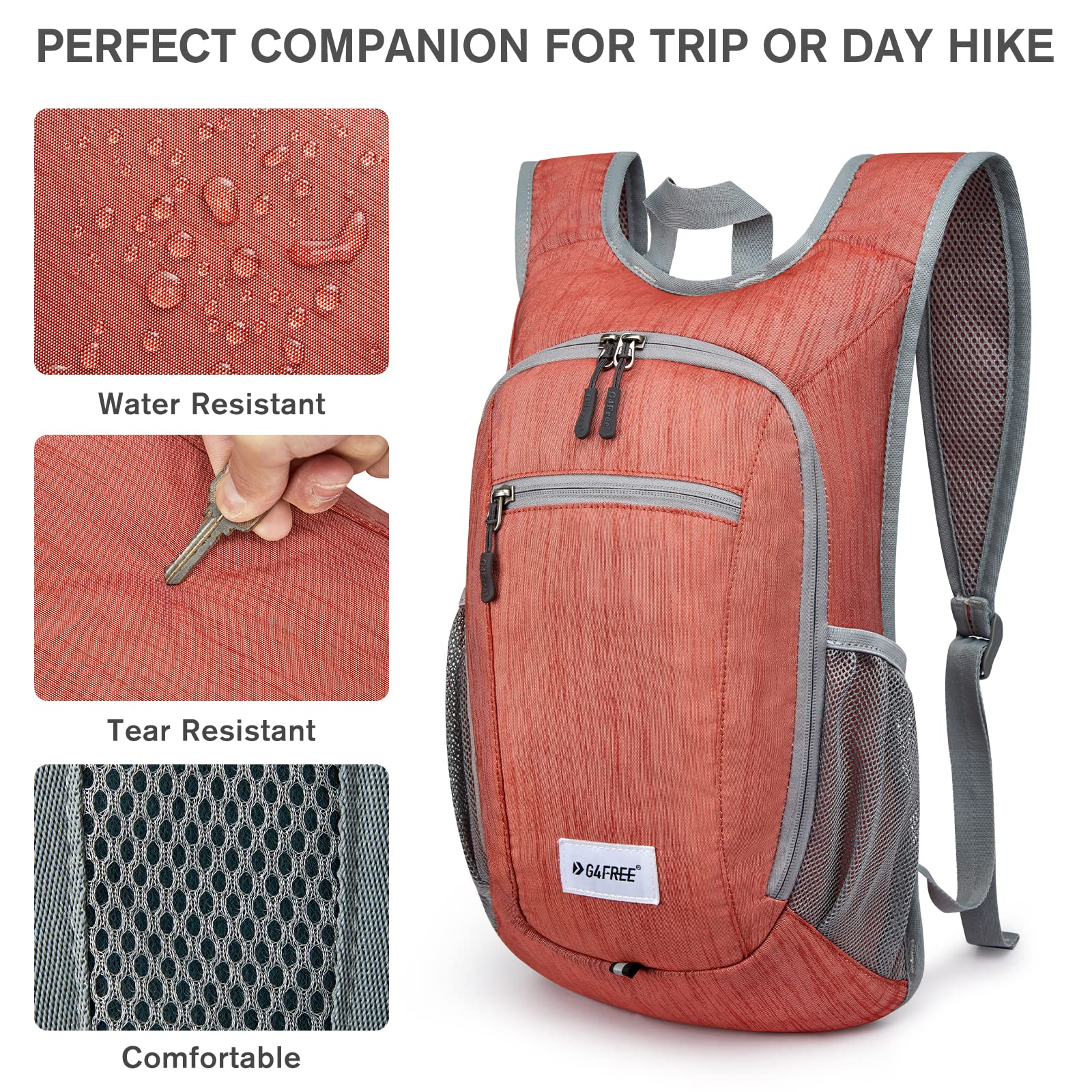 G4Free G4Free 10L/15L Lightweight Hiking Backpack 