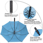 G4Free G4Free Automatic Open Golf Umbrella Double Canopy Vented Stick Umbrellas 