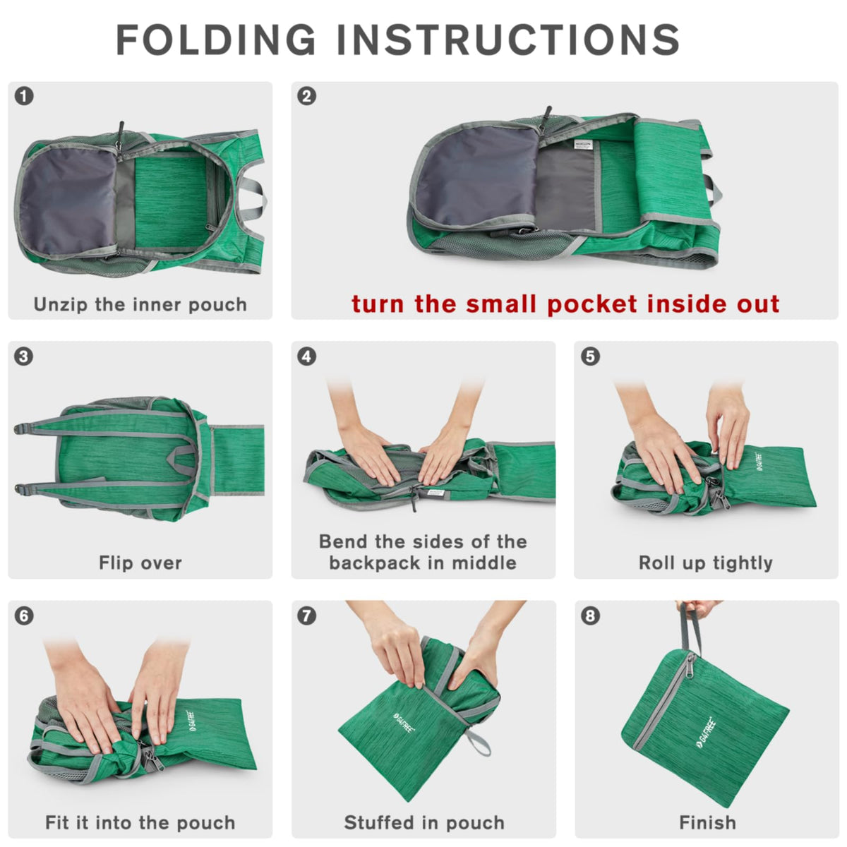 G4Free G4Free 10L Small Travel Hiking Daypack 