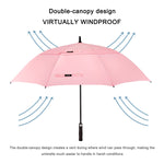 G4Free G4Free Automatic Open Golf Umbrella Double Canopy Vented Stick Umbrellas 