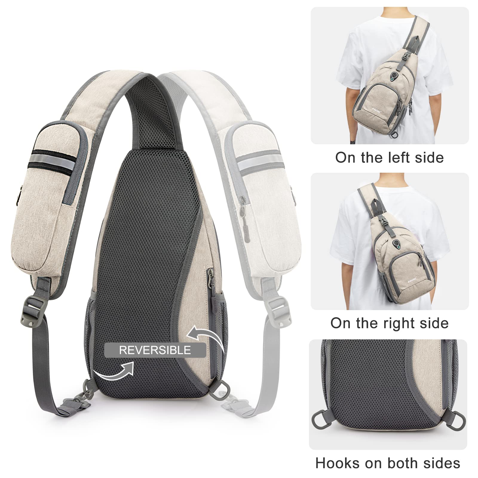 G4Free G4Free RFID Sling Bag for Hiking Outdoor 