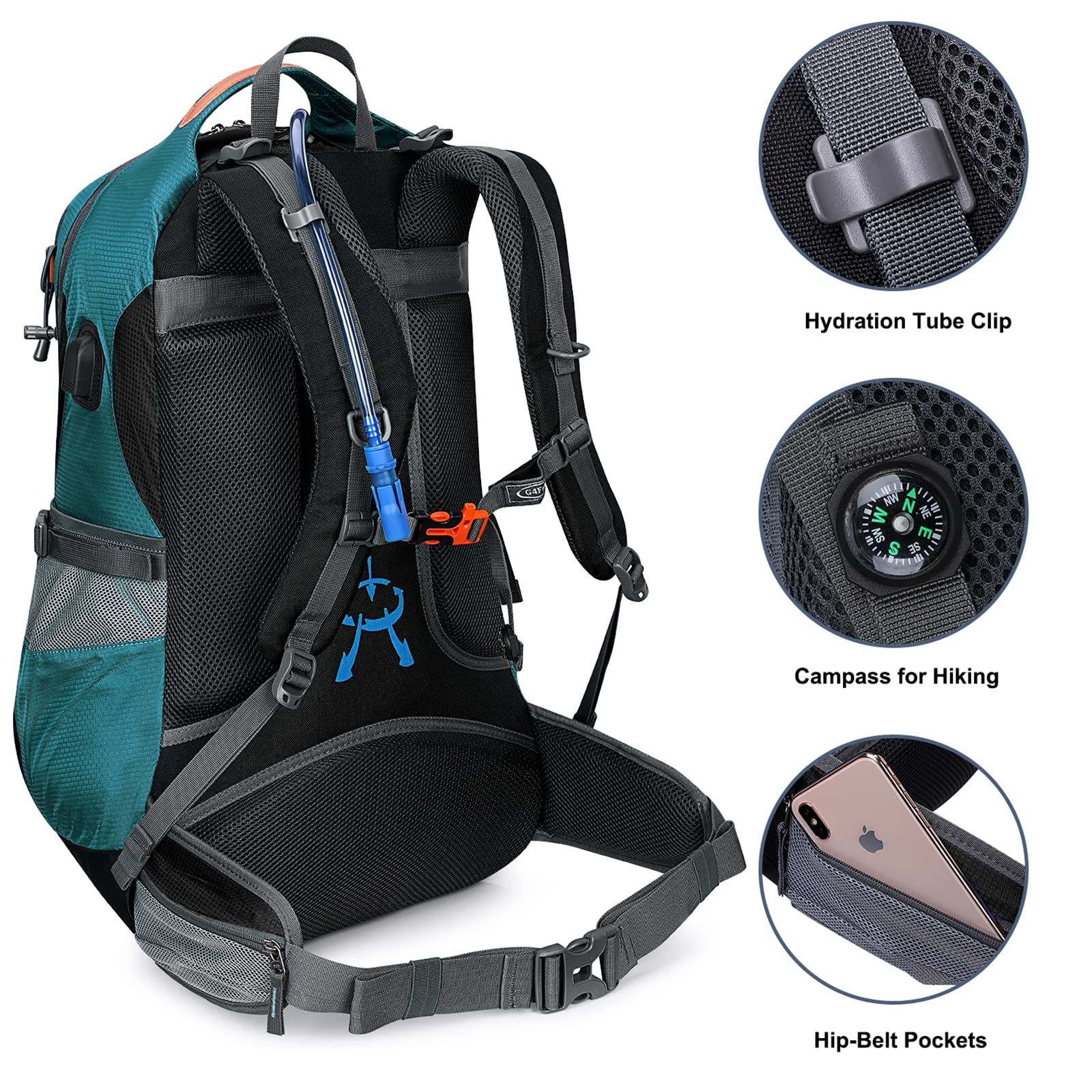 G4Free G4Free 50L Hiking Backpack with Rain Cover for Men Women 