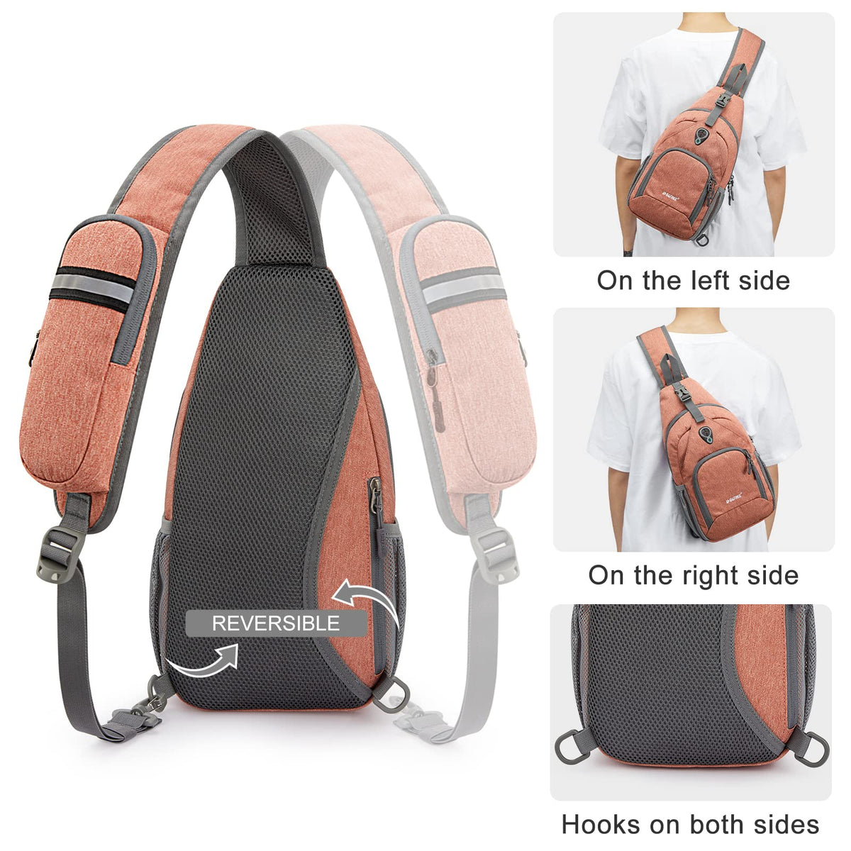 G4Free G4Free RFID Sling Bag for Hiking Outdoor 