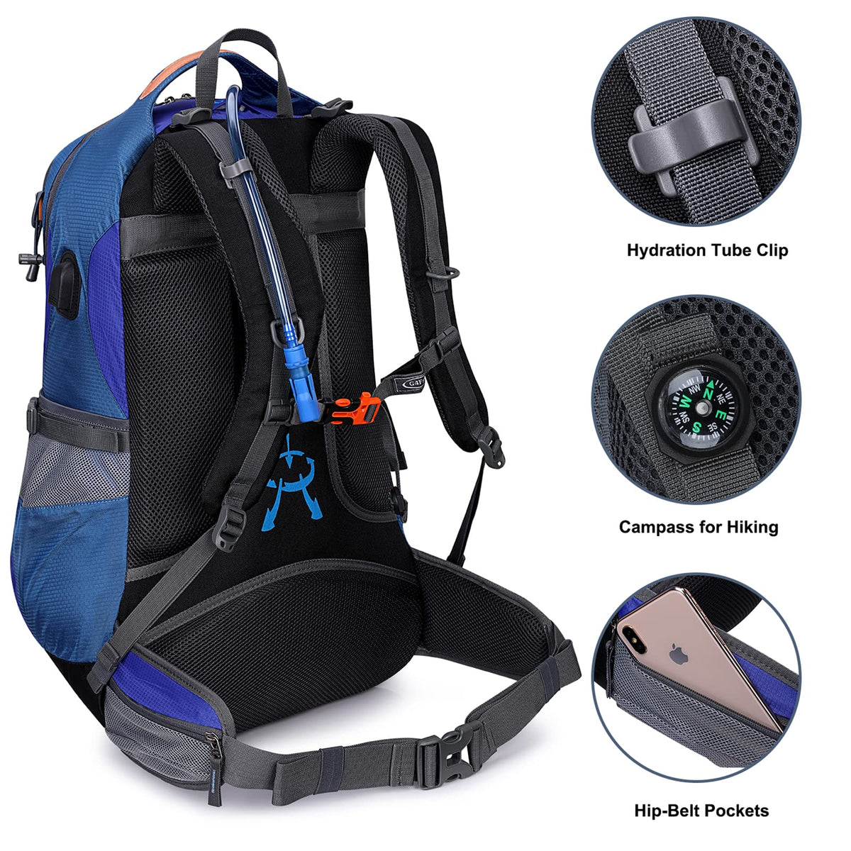 G4Free G4Free 50L Hiking Backpack with Rain Cover for Men Women 