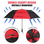 G4Free G4Free 62 Inch Portable Automatic Open Oversize Vented Double Canopy Umbrellas 