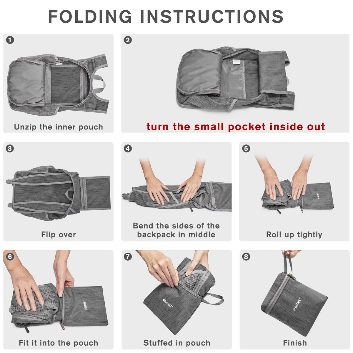 G4Free G4Free 10L Small Travel Hiking Daypack 