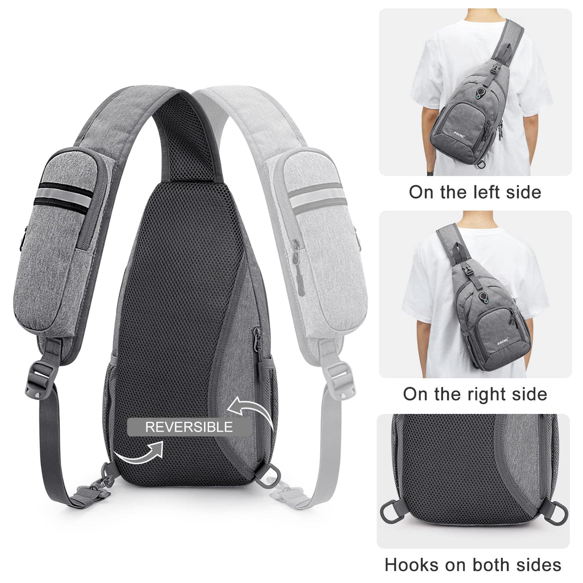 G4Free G4Free RFID Sling Bag for Hiking Outdoor 