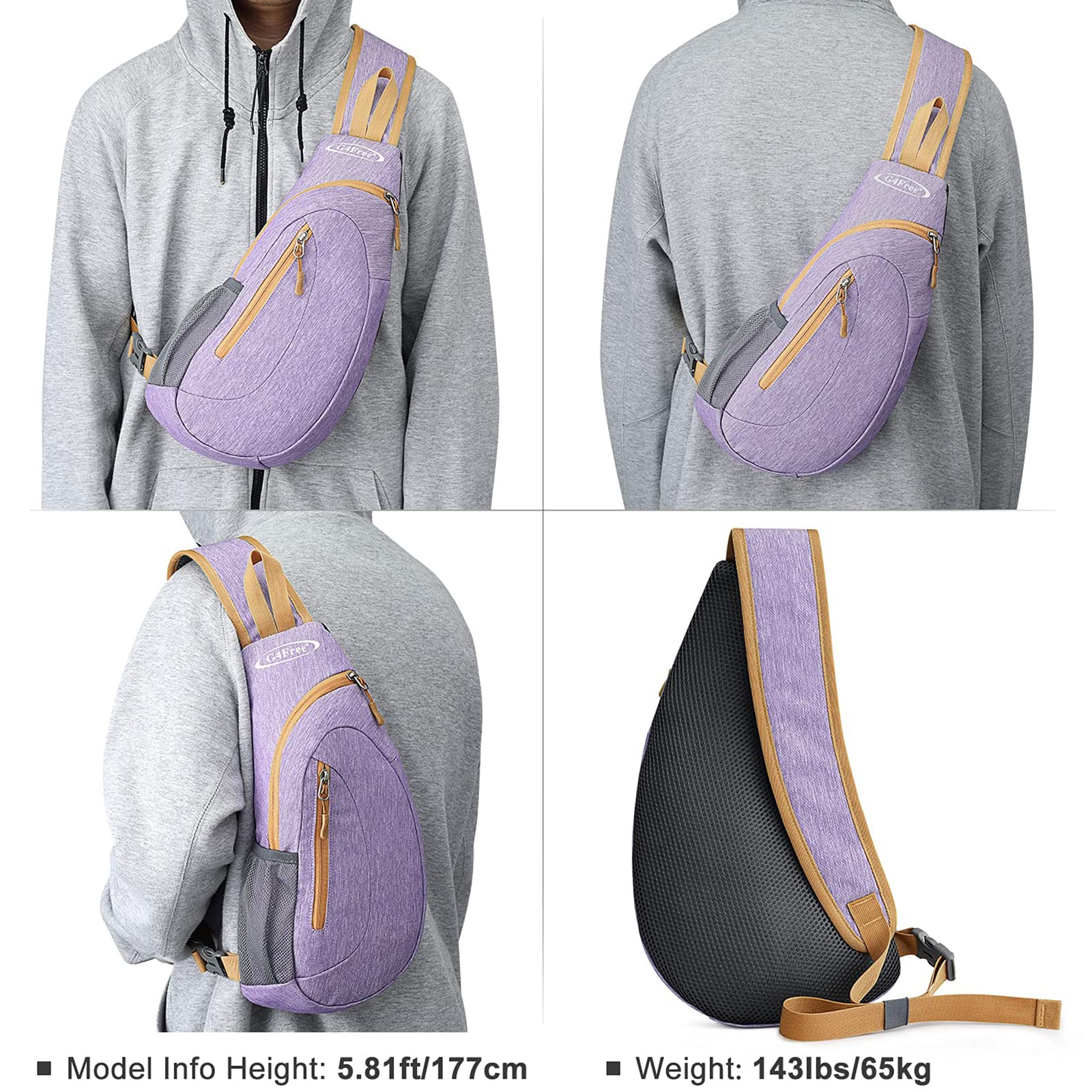 G4Free G4Free Sling Bags Men Shoulder Backpack Small Cross Body Chest Sling Backpack 